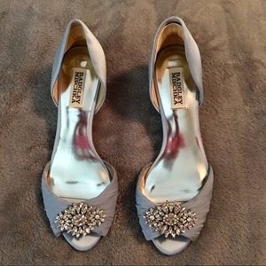 Badgley Mischka Blue Peep Toe